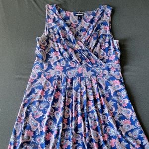 Lands End Knee Length Wrap Top Dress